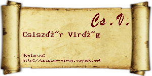 Csiszár Virág névjegykártya