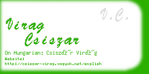 virag csiszar business card